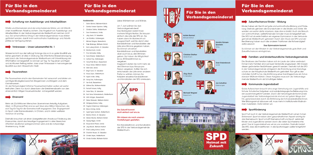 Für Sie in Den Verbandsgemeinderat