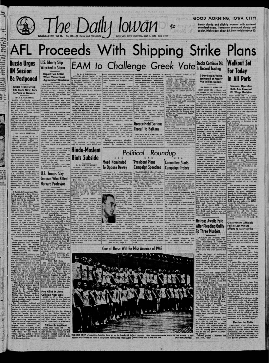 Daily Iowan (Iowa City, Iowa), 1946-09-05