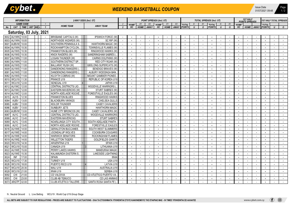 Weekend Basketball Coupon 01/07/2021 09:48 1 / 2