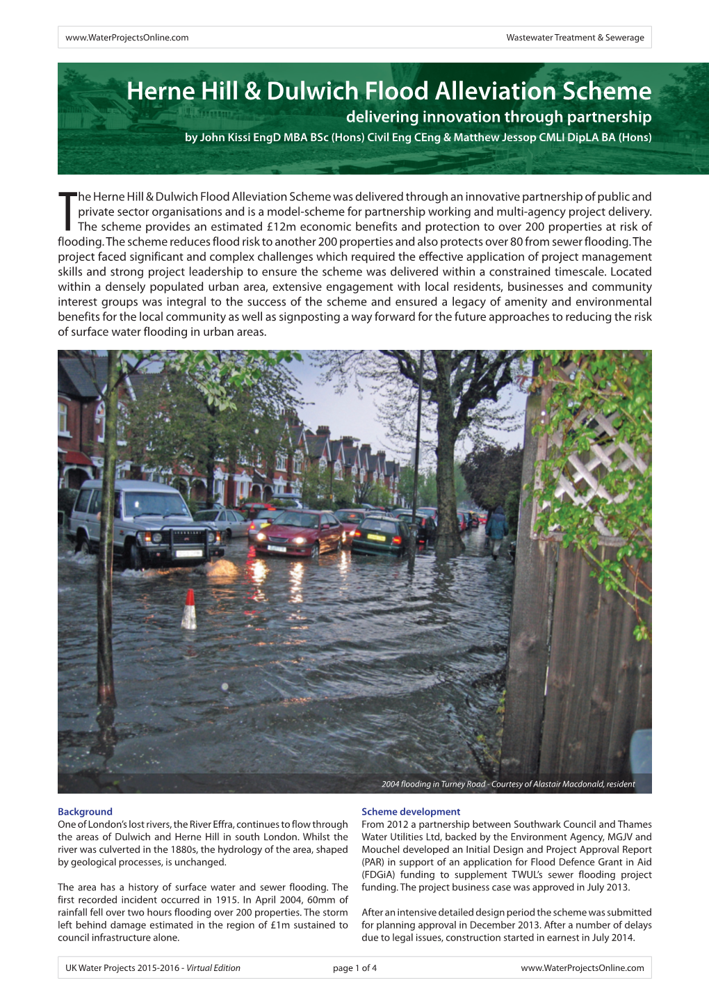 Herne Hill & Dulwich Flood Alleviation Scheme