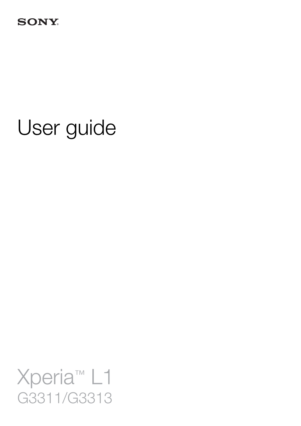 Xperia™ L1 G3311/G3313 Contents