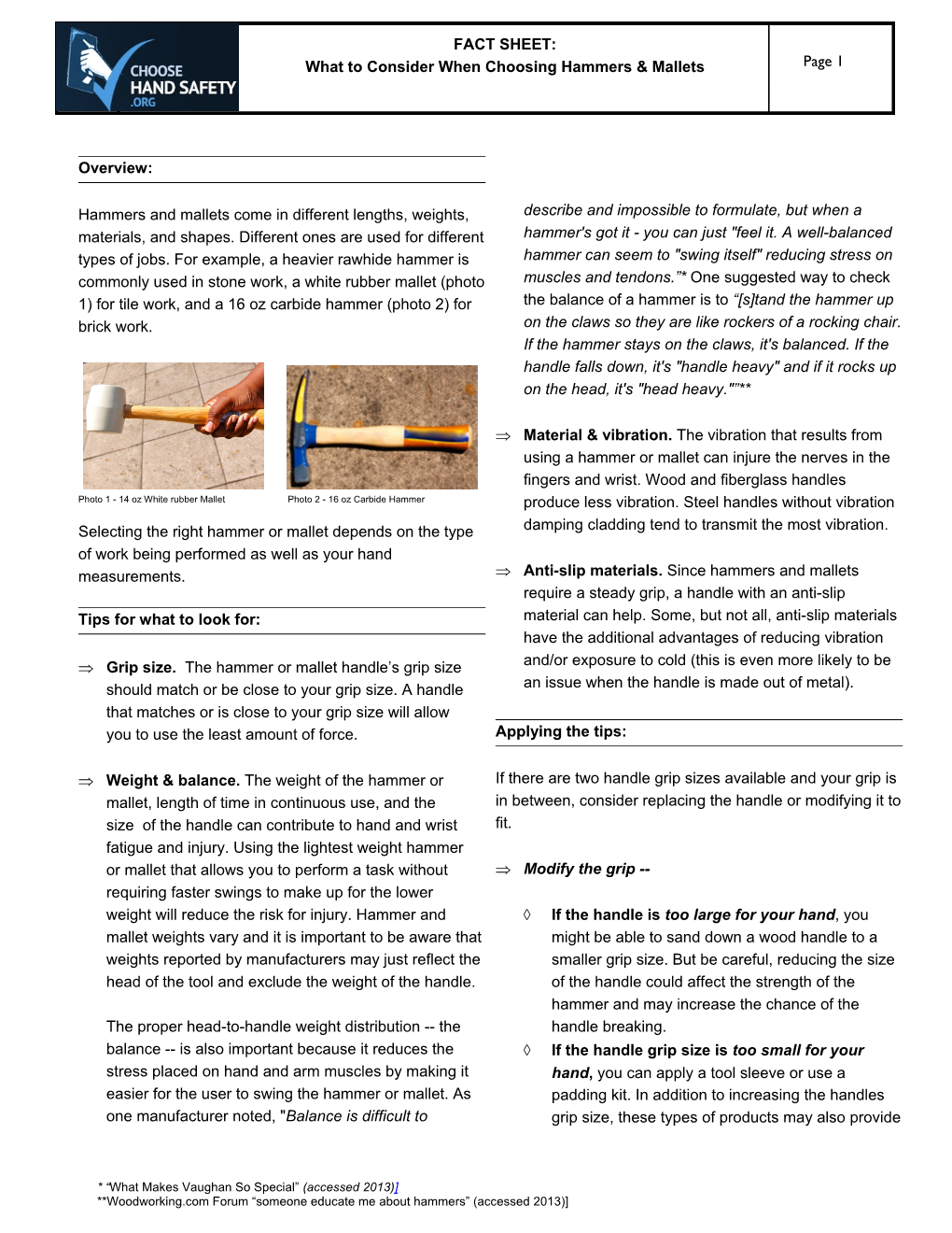 What to Consider When Choosing Hammers & Mallets Overview