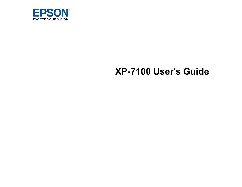 XP-7100 User's Guide