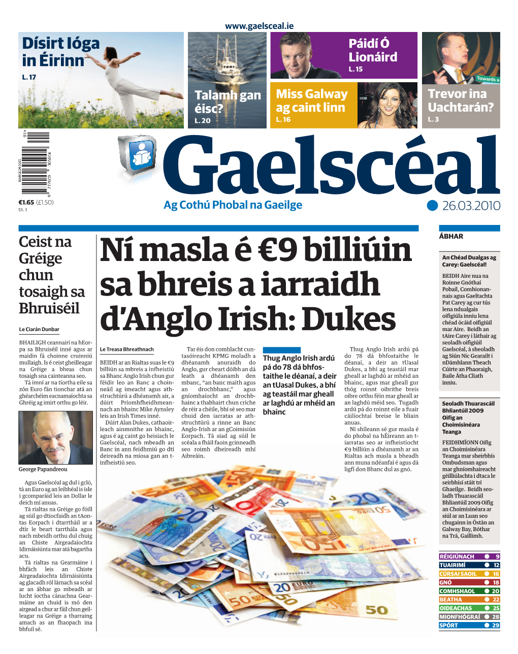 26 Márta, 2010 1 NUACHT NAISIÚNTA Fáilte Go Gaelscéal