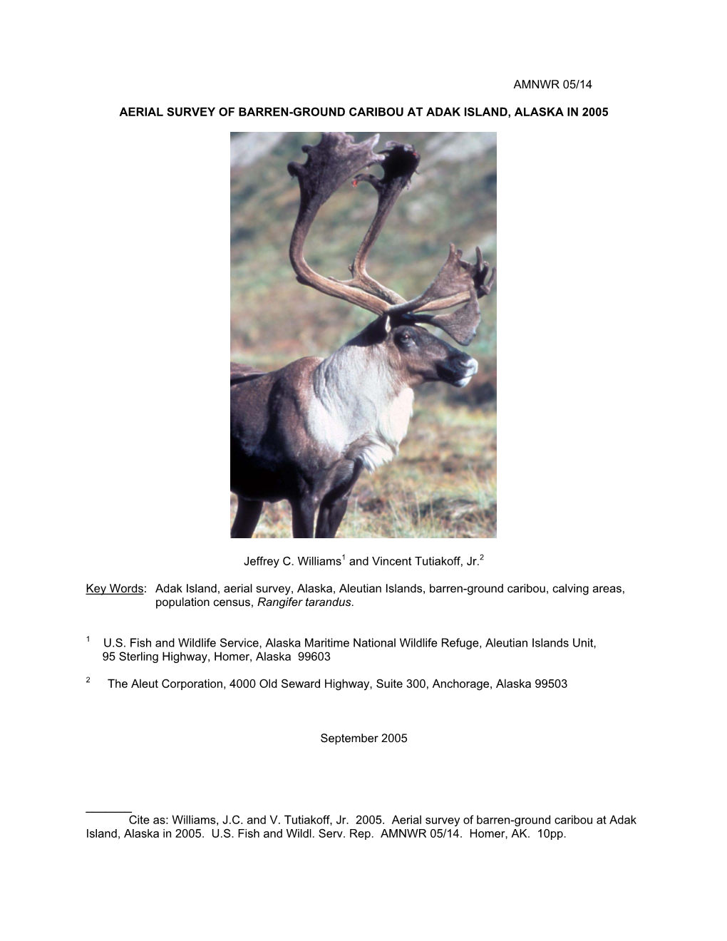 2005 Caribou Census.Pdf