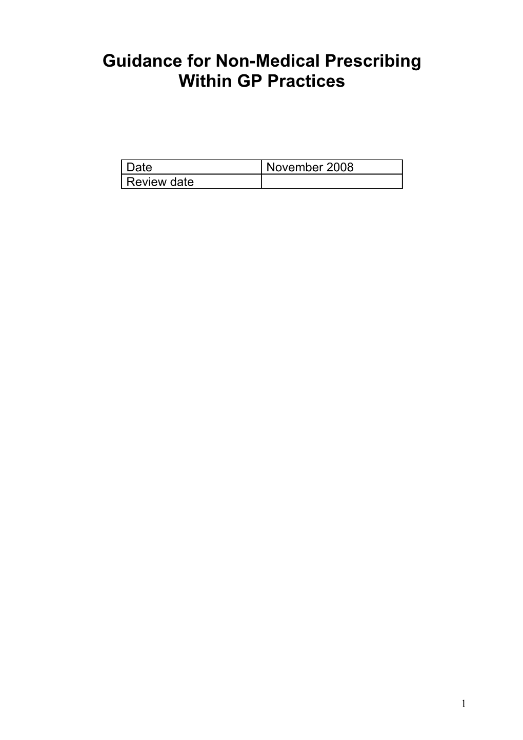 GP Practice Non-Medical Prescribing Policy