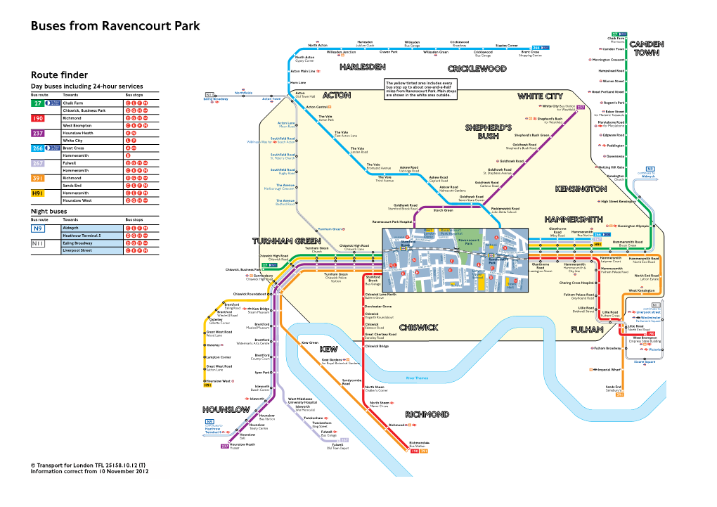 Buses from Ravencourt Park 24 Hour 27 Service Chalk Farm Harlesden Willesden Cricklewood Morrisons