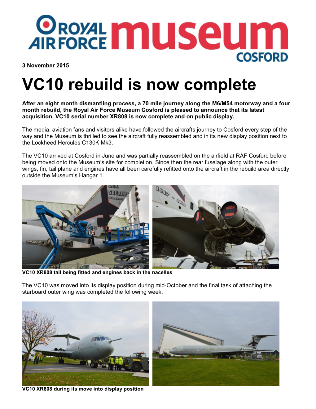 VC10 Rebuild Is Now Complete