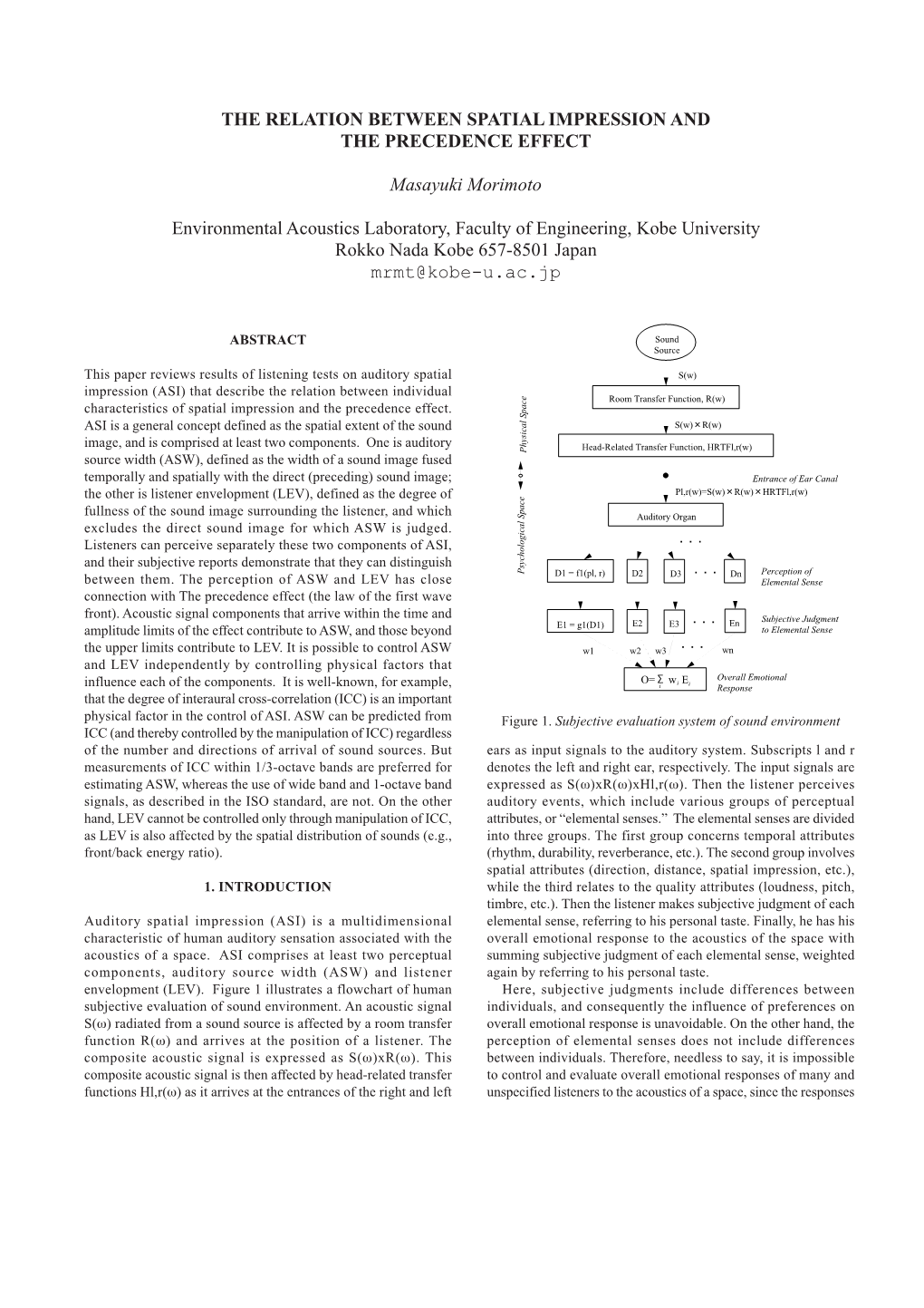 The Relation Between Spatial Impression and the Precedence Effect