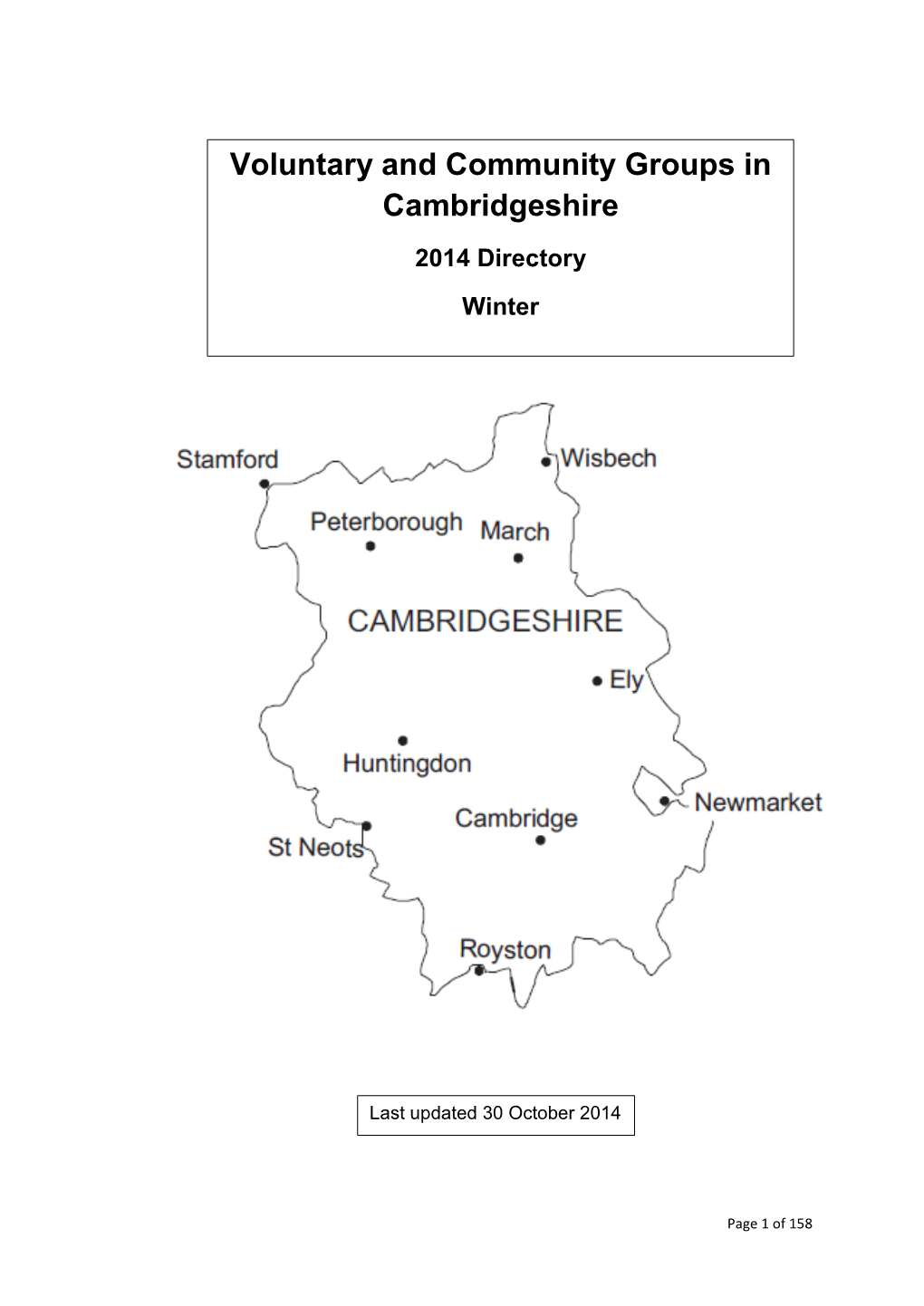 Voluntary and Community Groups in Cambridgeshire