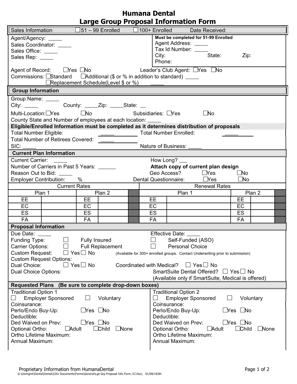 Large Group Proposal Information Form