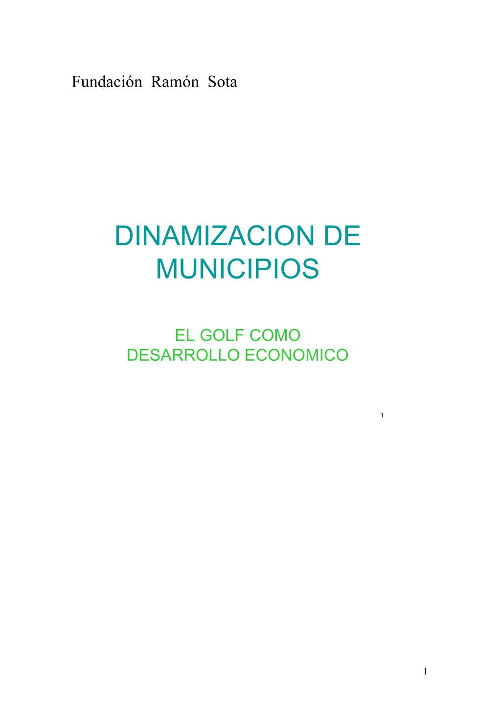 Dinamizacion De Municipios