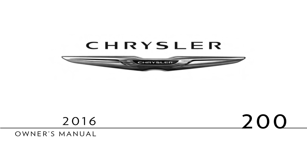 2015 Chrysler 200 Owner's Manual