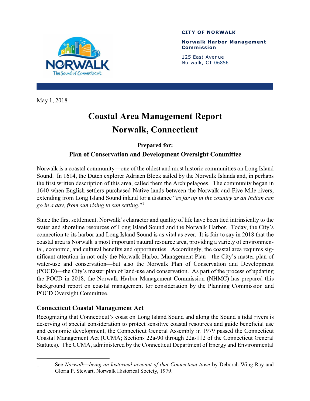 Coastal Area Management Report Norwalk, Connecticut