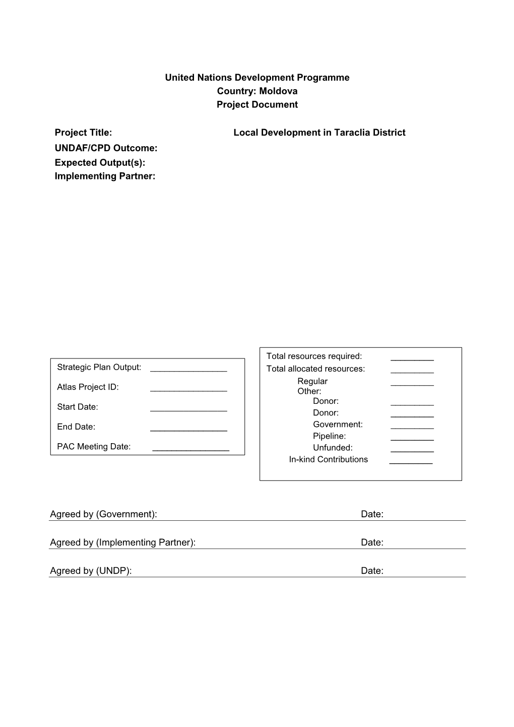 Project Document Template