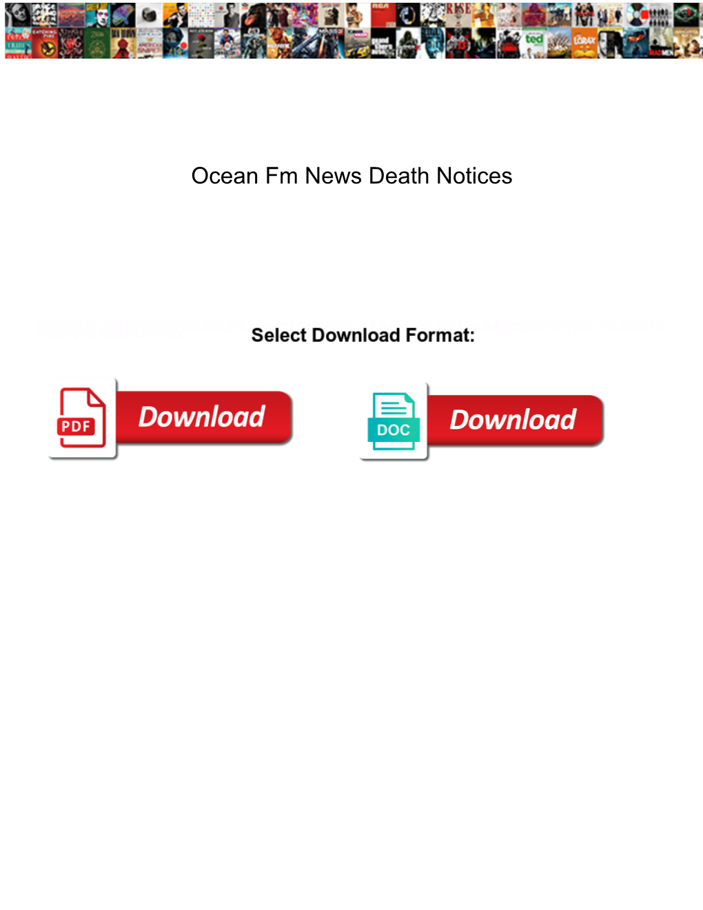 Ocean Fm News Death Notices