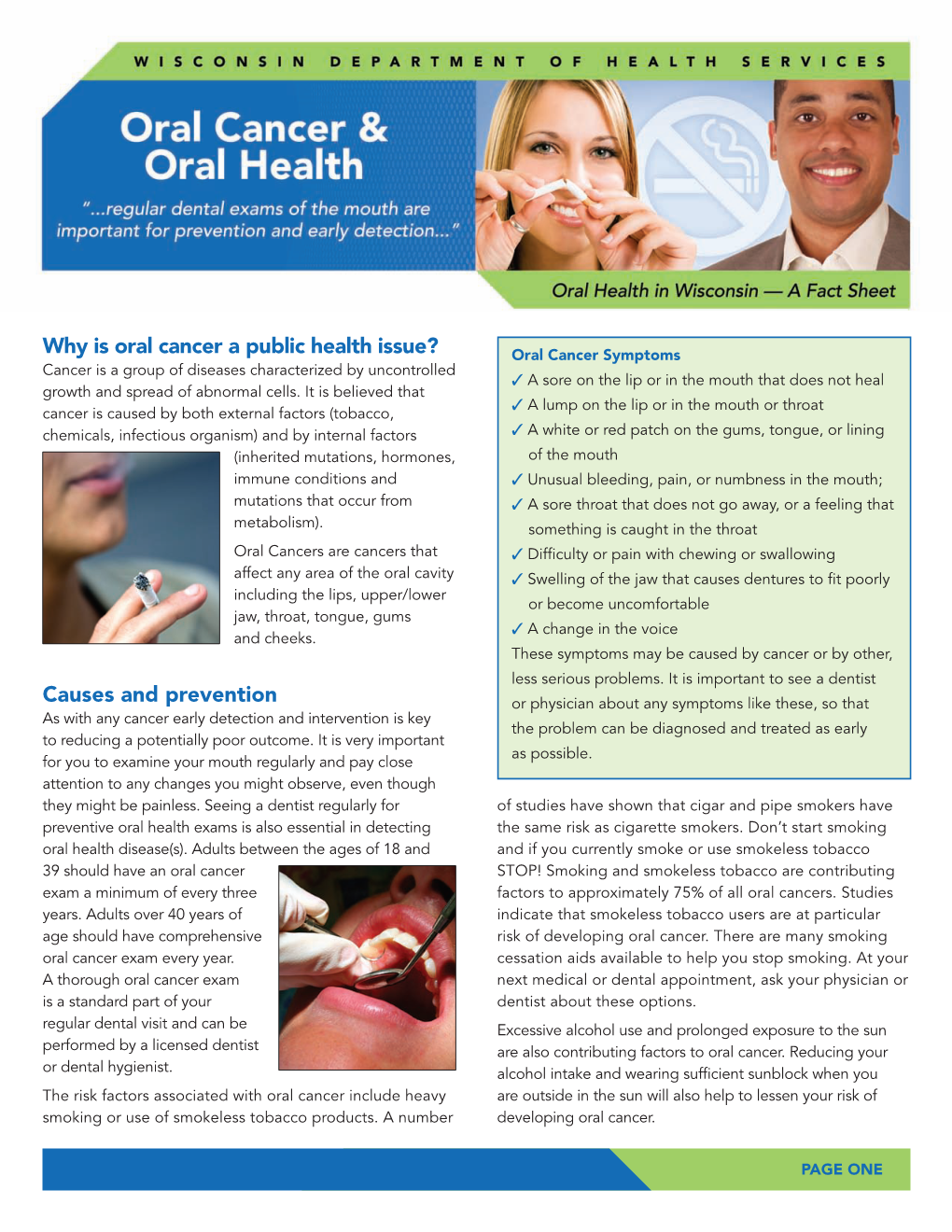 Oral Cancer and Oral Health