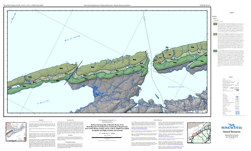 Bedrock Geology Map of Basaltic Rocks of the North Mountain