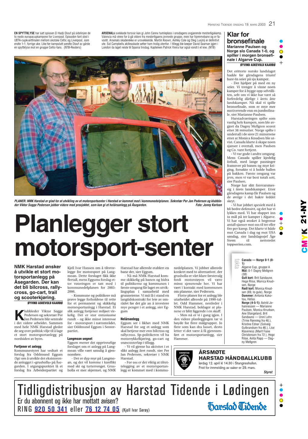Planlegger Stort Motorsport-Senter