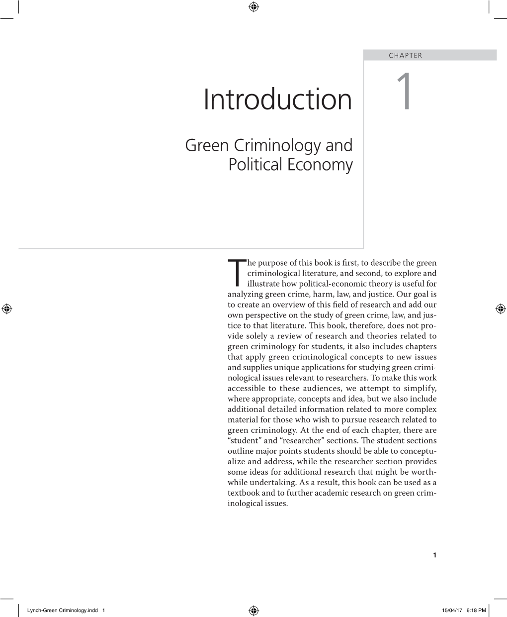 Introduction 1 Green Criminology and Political Economy