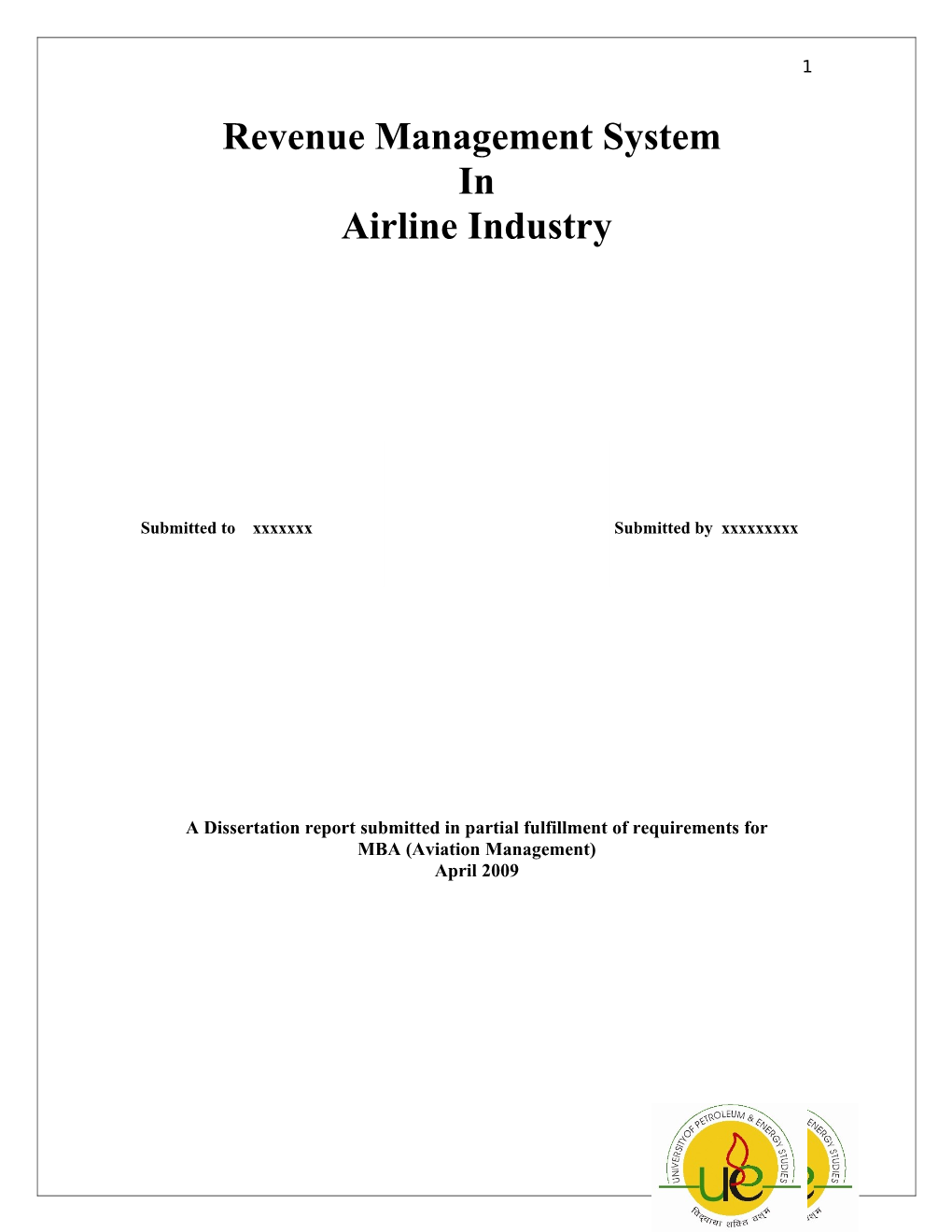 Revenue Management System in Airline Industry