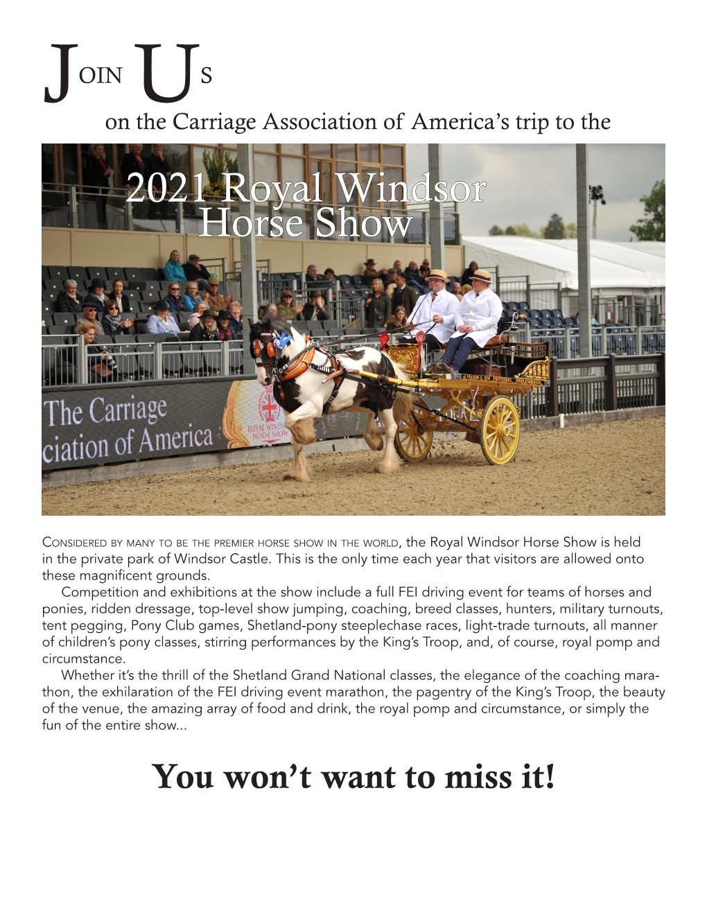 2021 Royal Windsor Horse Show