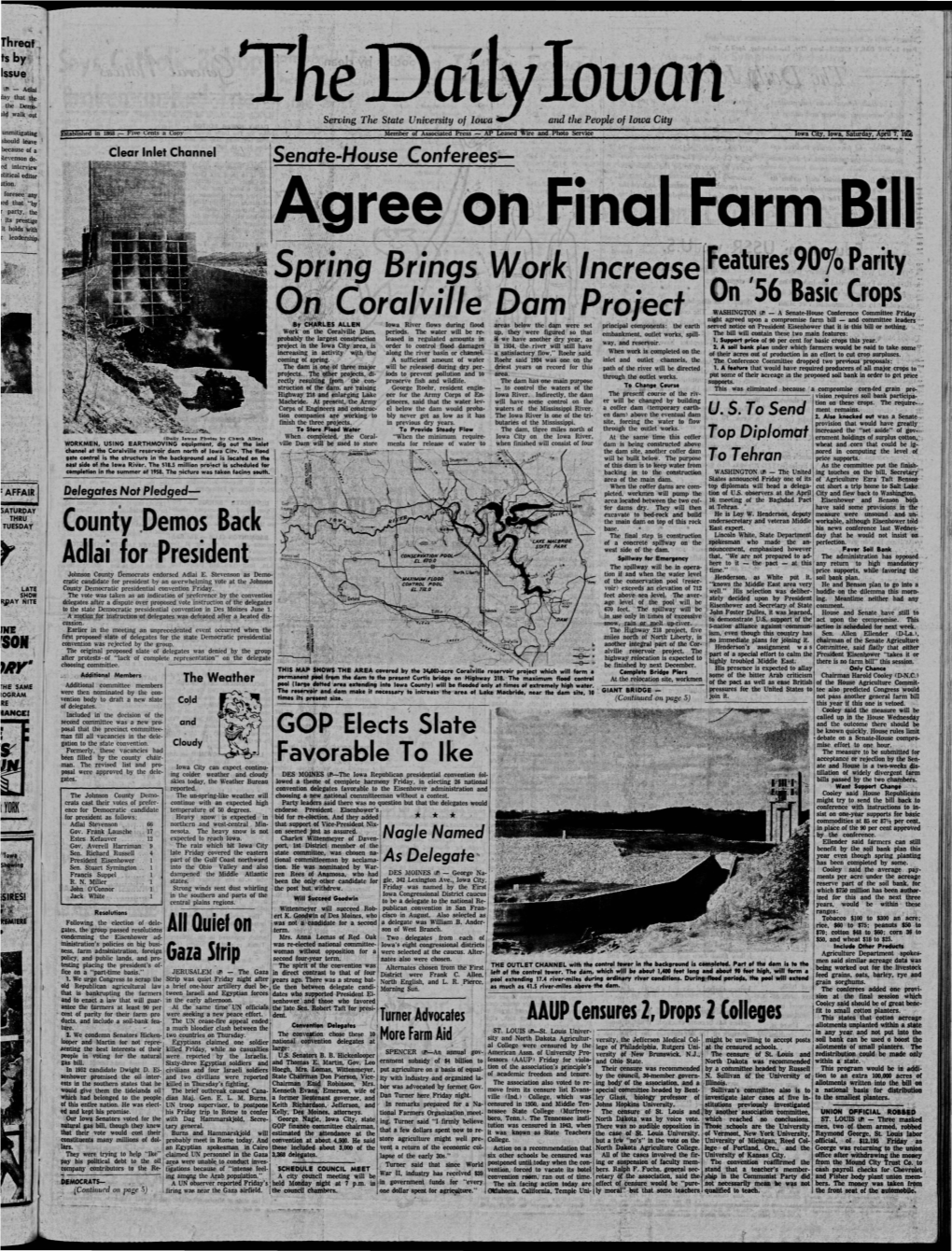 Daily Iowan (Iowa City, Iowa), 1956-04-07