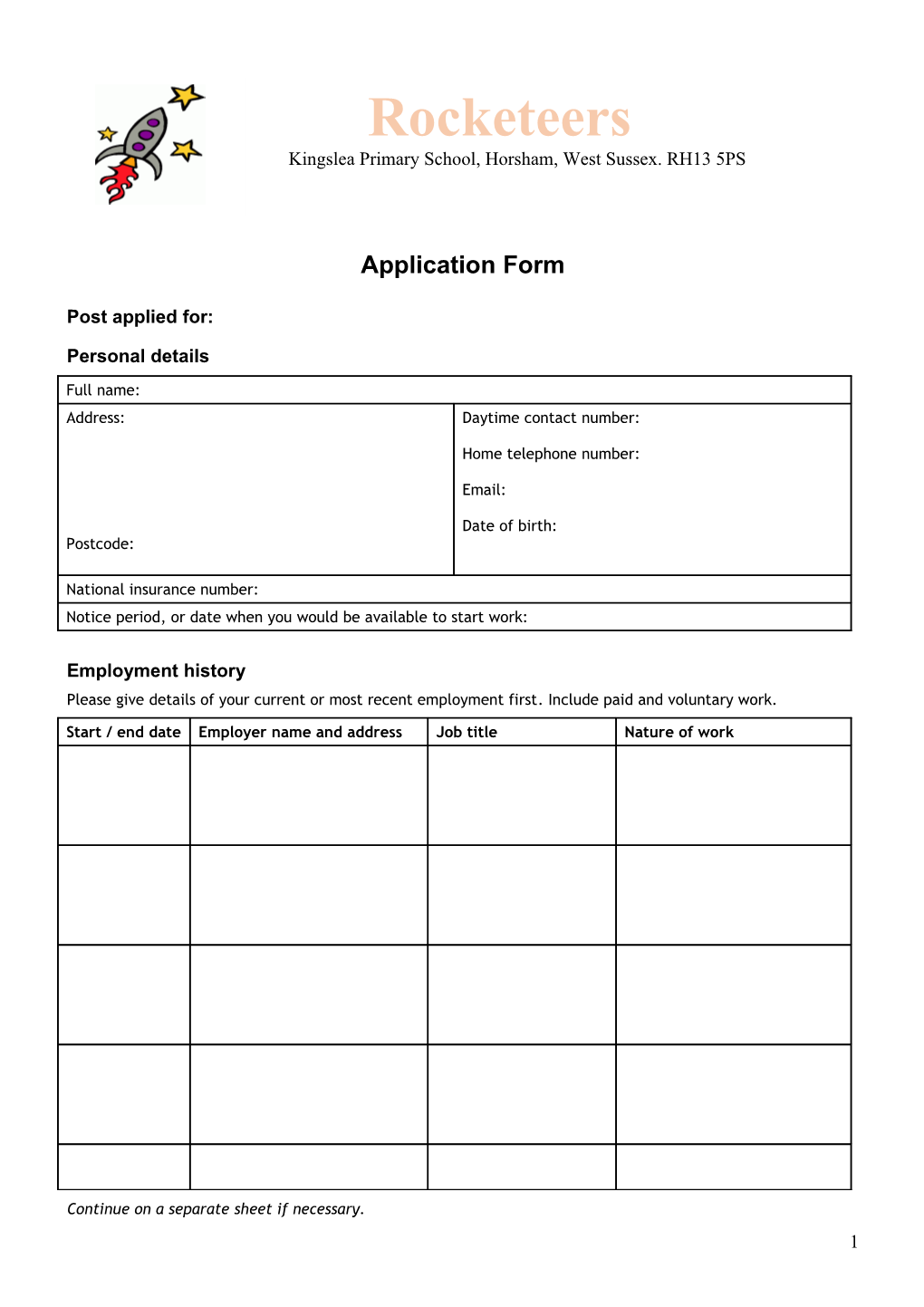 Application Form s36