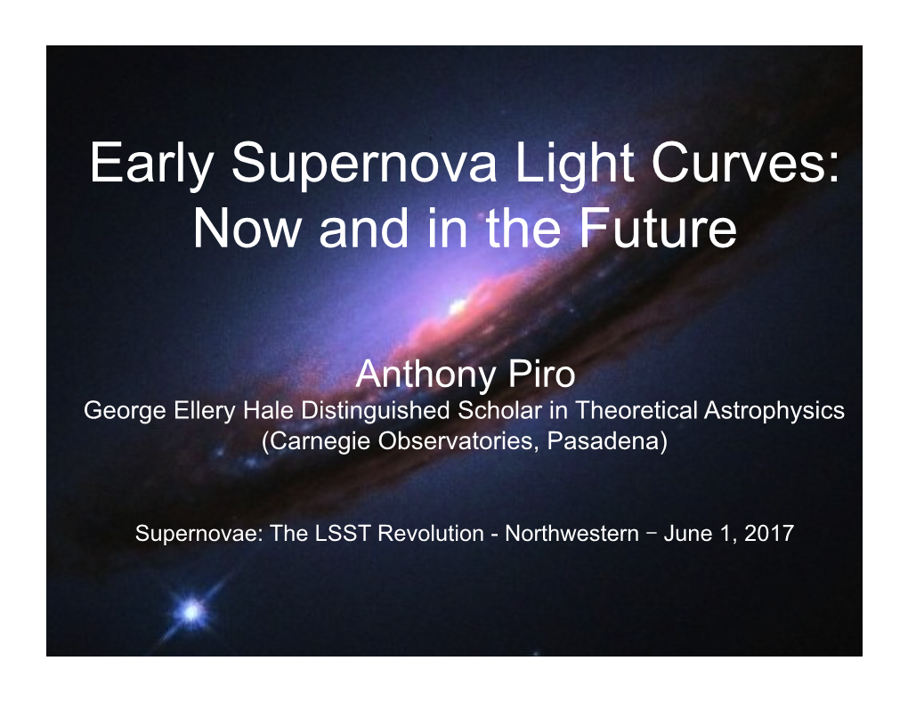 Early Supernova Light Curves: Now and in the Future
