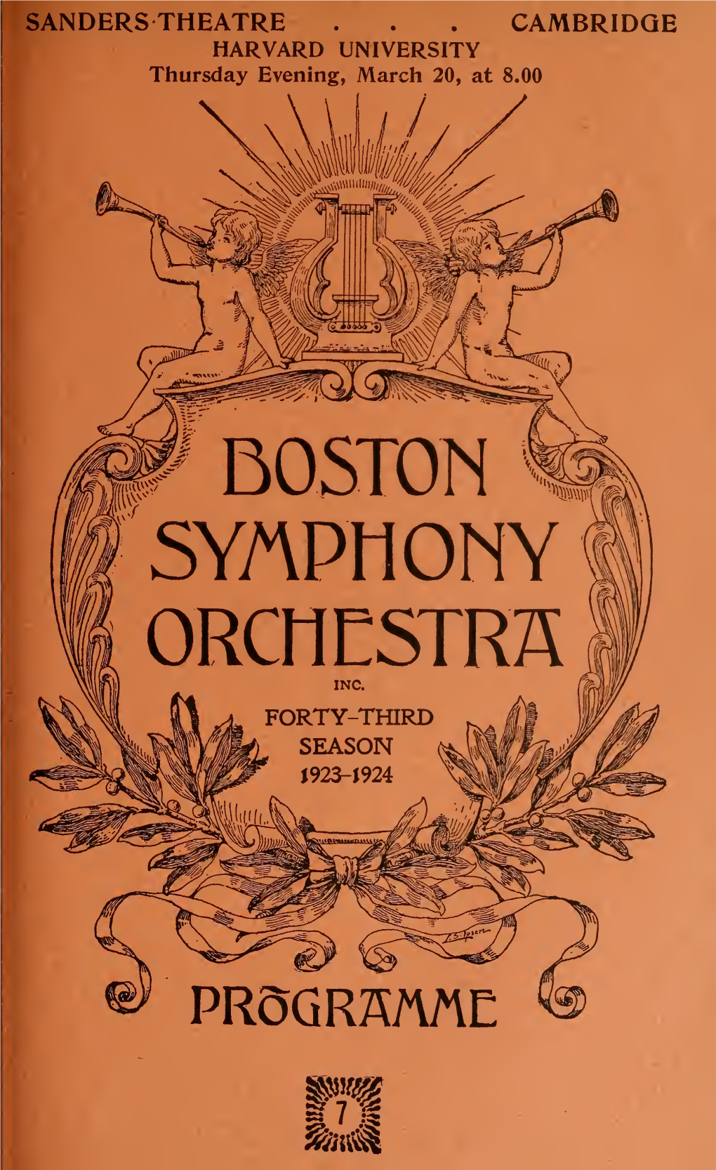 Boston Symphony Orchestra Concert Programs, Season 43,1923