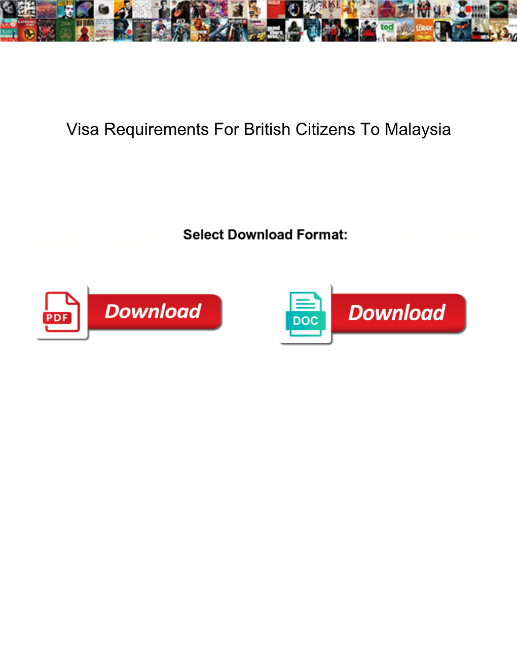 Visa Requirements for British Citizens to Malaysia