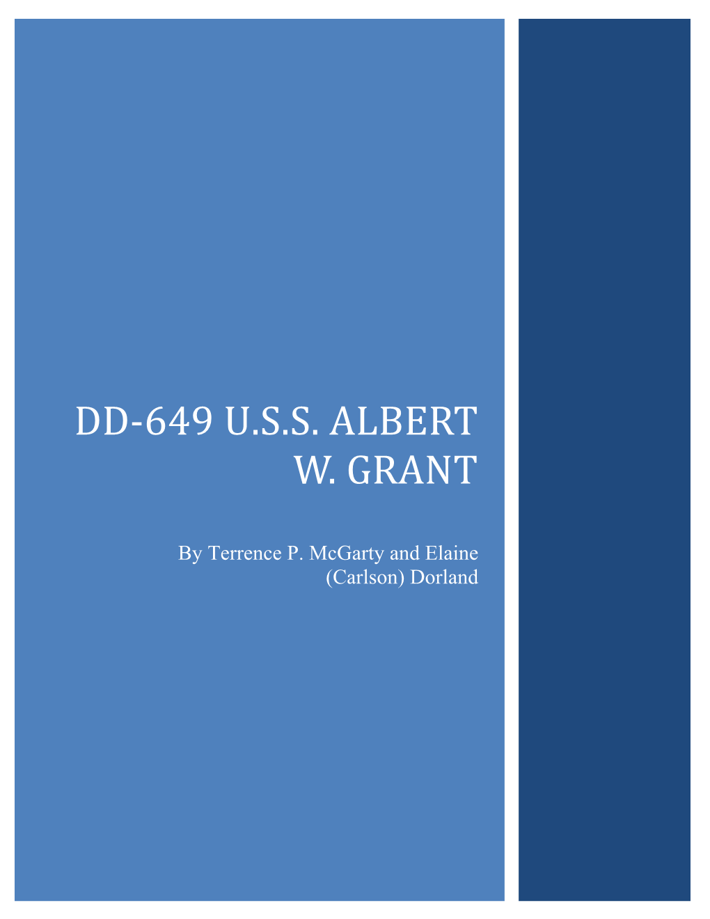 Dd‐649 U.S.S. Albert W. Grant