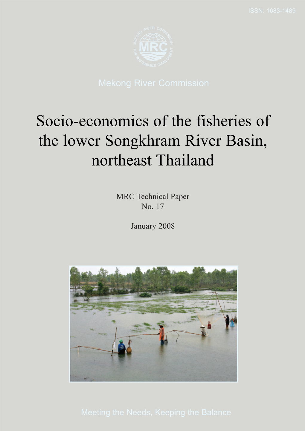 Socio-Economics of the Fisheries of the Lower Songkhram River Basin, Northeast Thailand