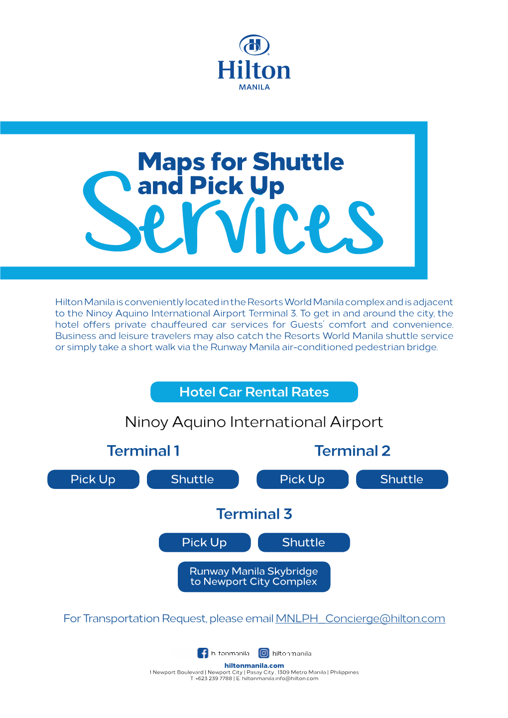 Maps for Shuttle and Pick Up