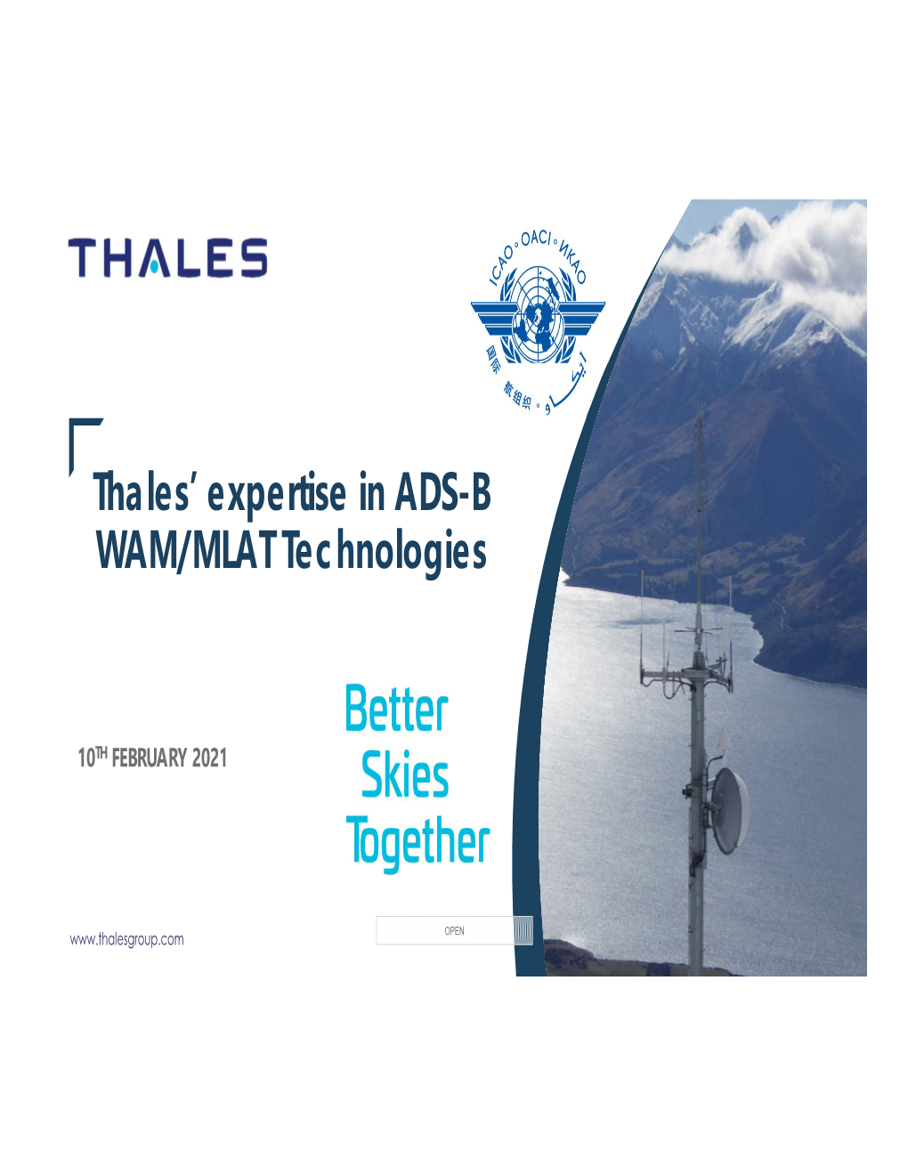 Thales' Expertise in ADS-B WAM/MLAT Technologies