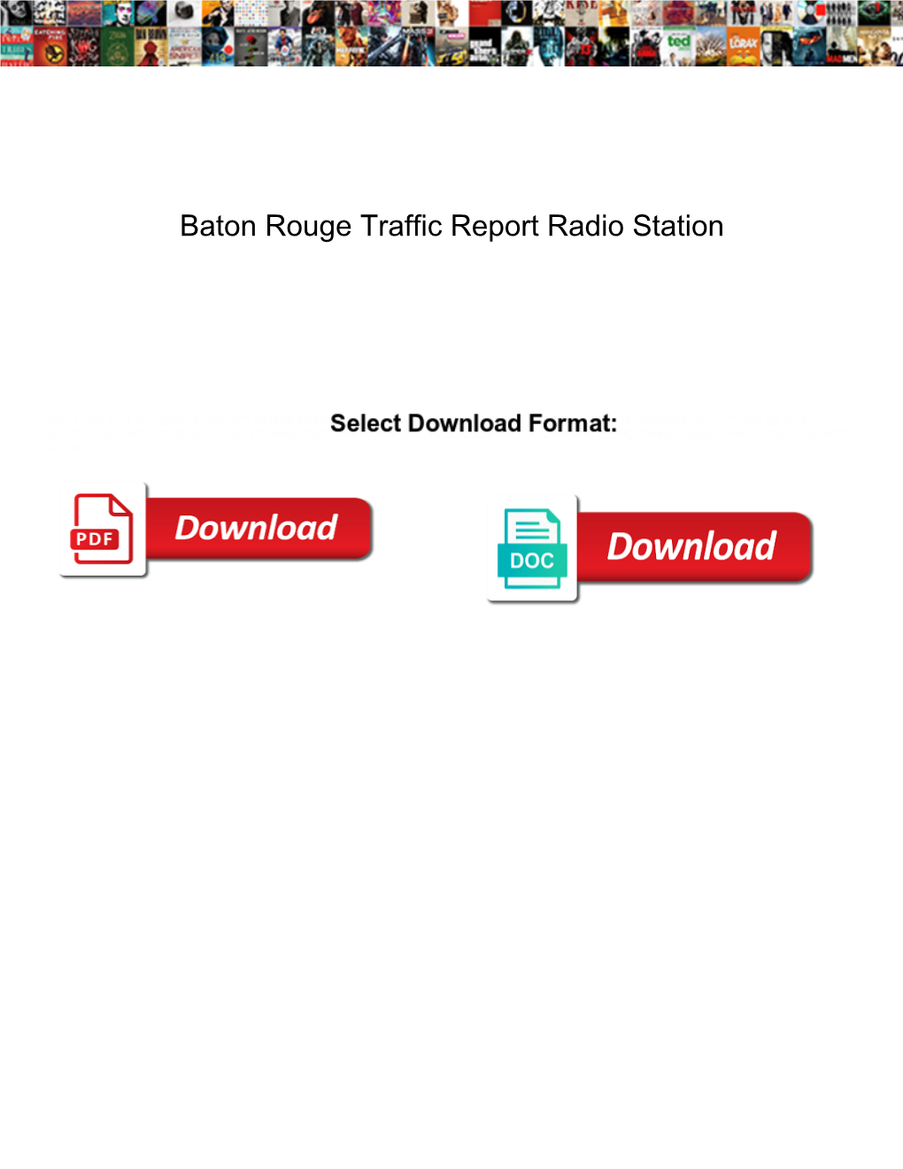 Baton Rouge Traffic Report Radio Station