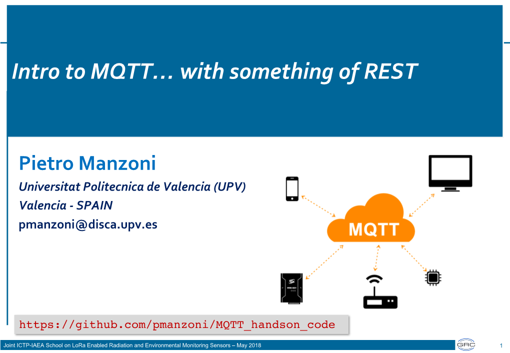 Intro to MQTT… with Something of REST