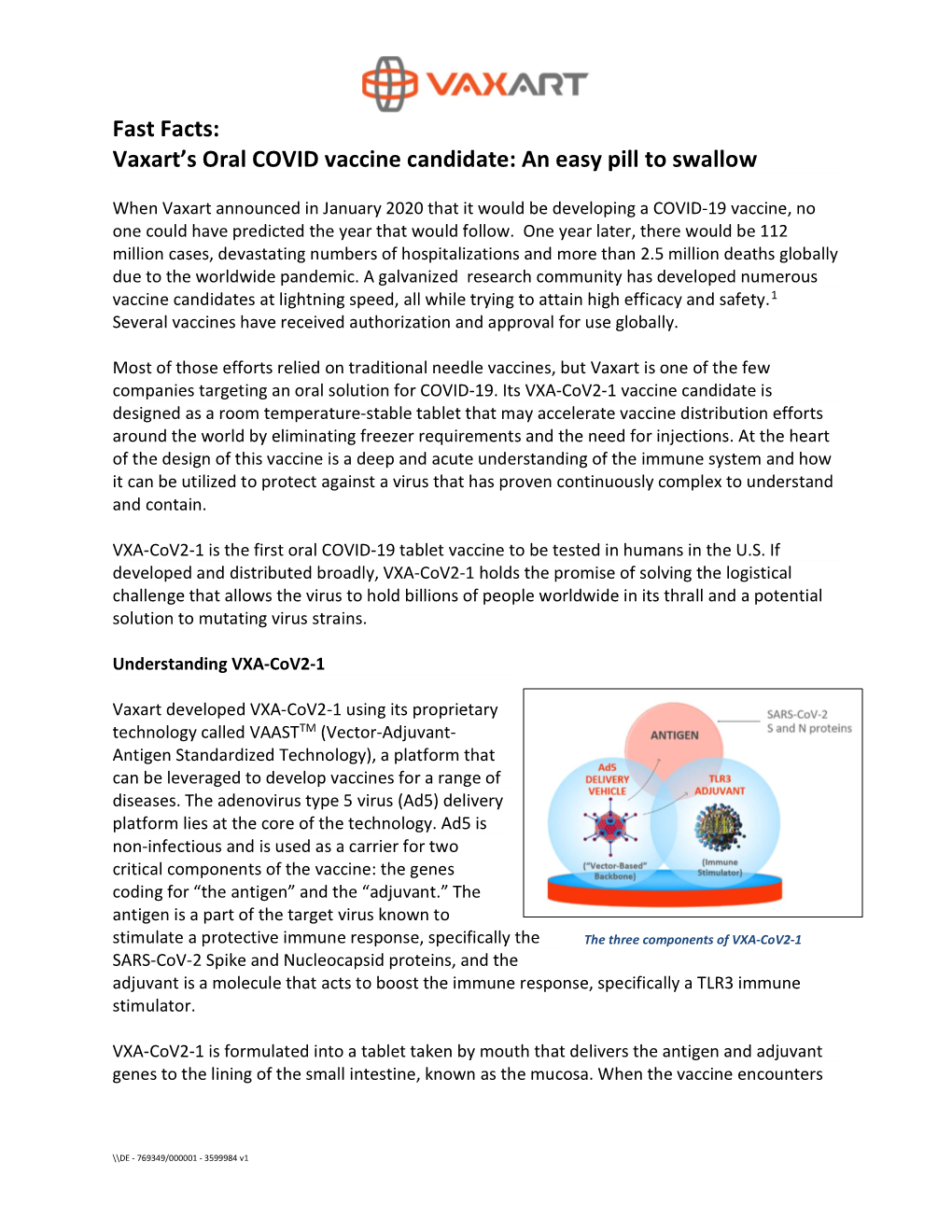 Vaxart's Oral COVID Vaccine Candidate: an Easy Pill to Swallow