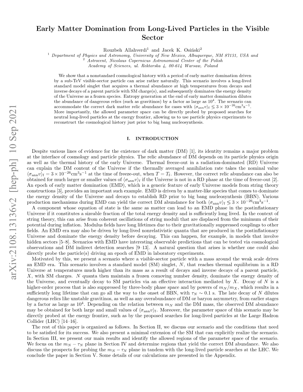 Arxiv:2108.13136V1 [Hep-Ph] 30 Aug 2021