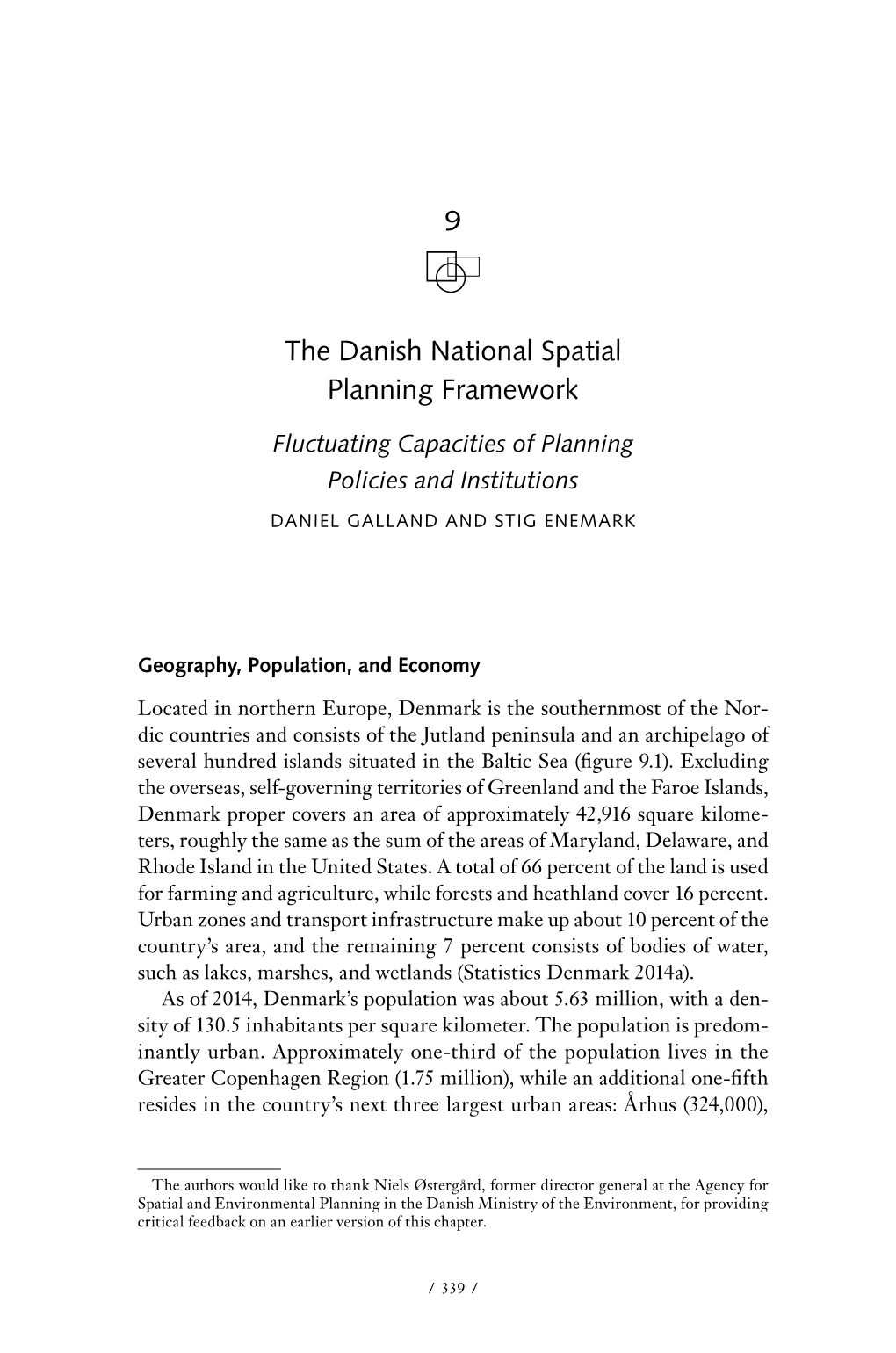 9 the Danish National Spatial Planning Framework