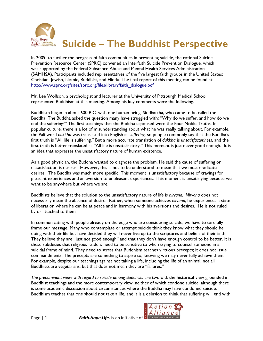 The Buddhist Perspective