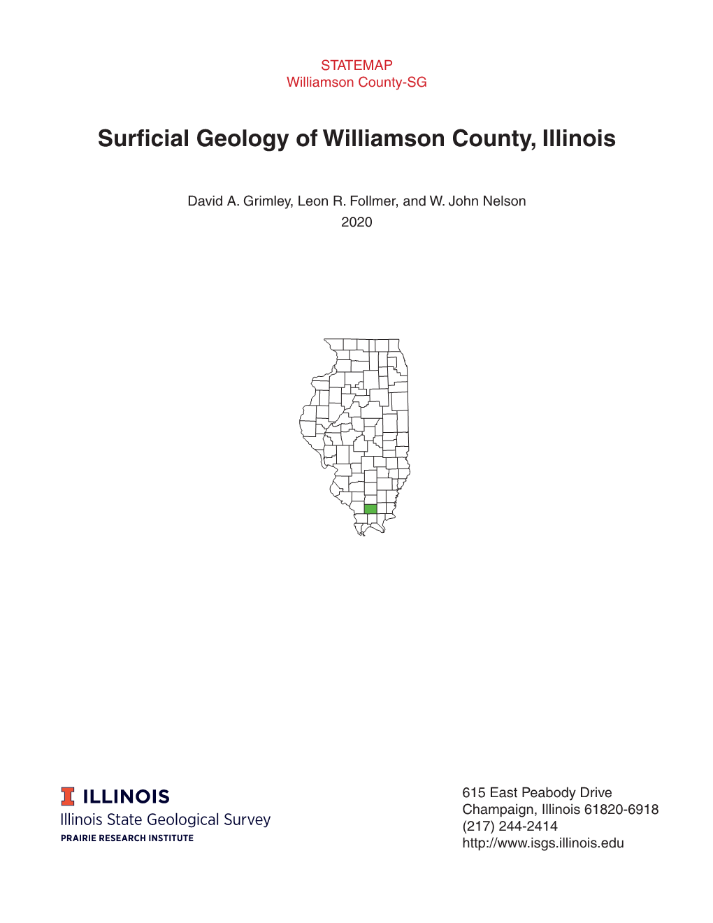 Surficial Geology of Williamson County, Illinois