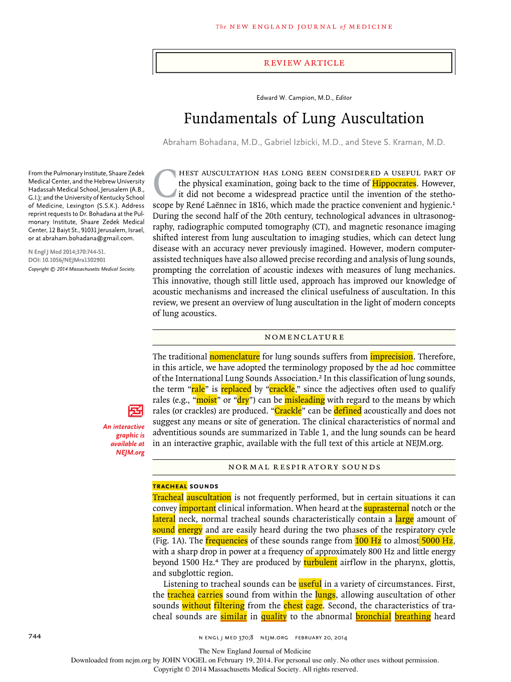 Fundamentals of Lung Auscultation