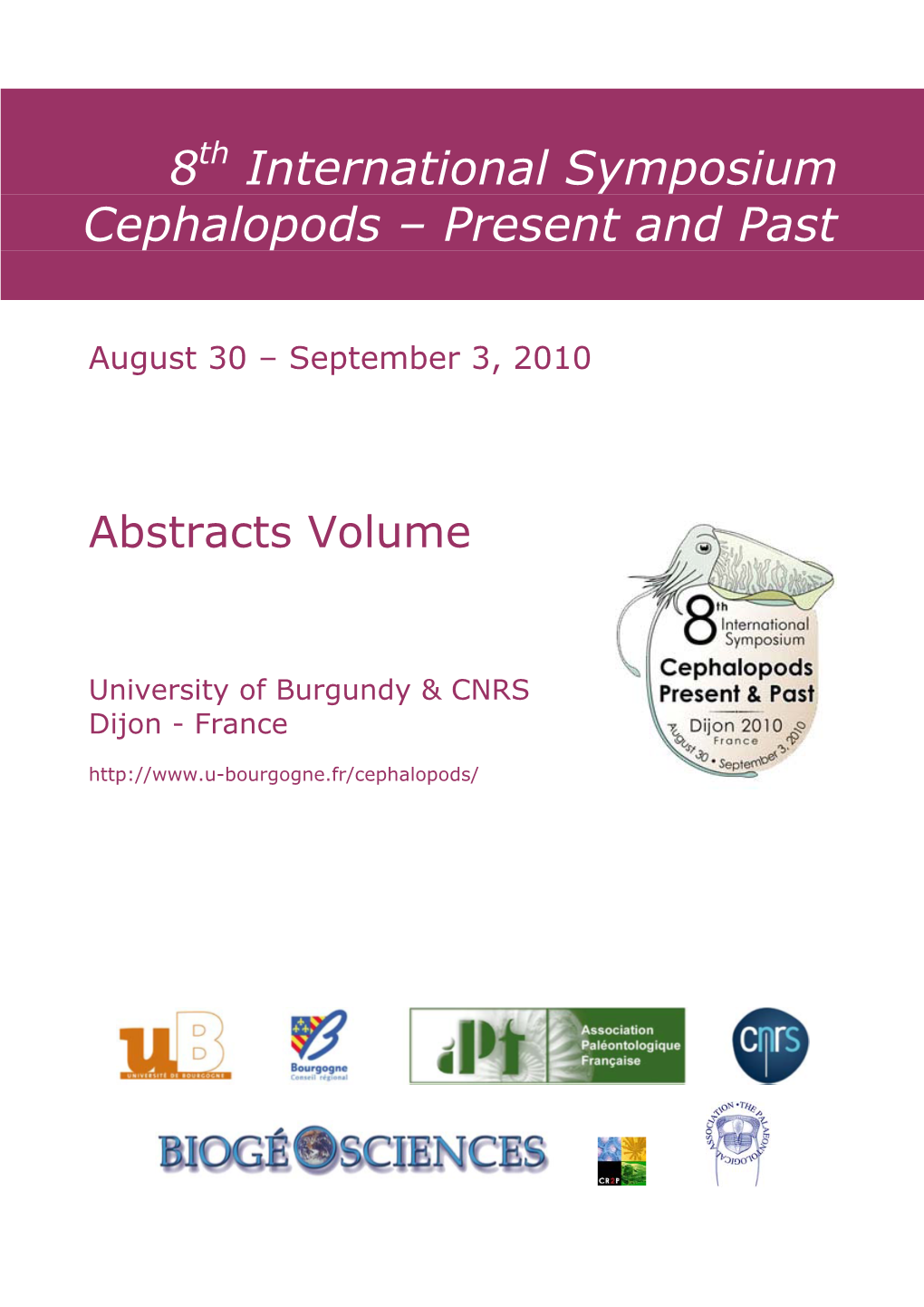 8 International Symposium Cephalopods