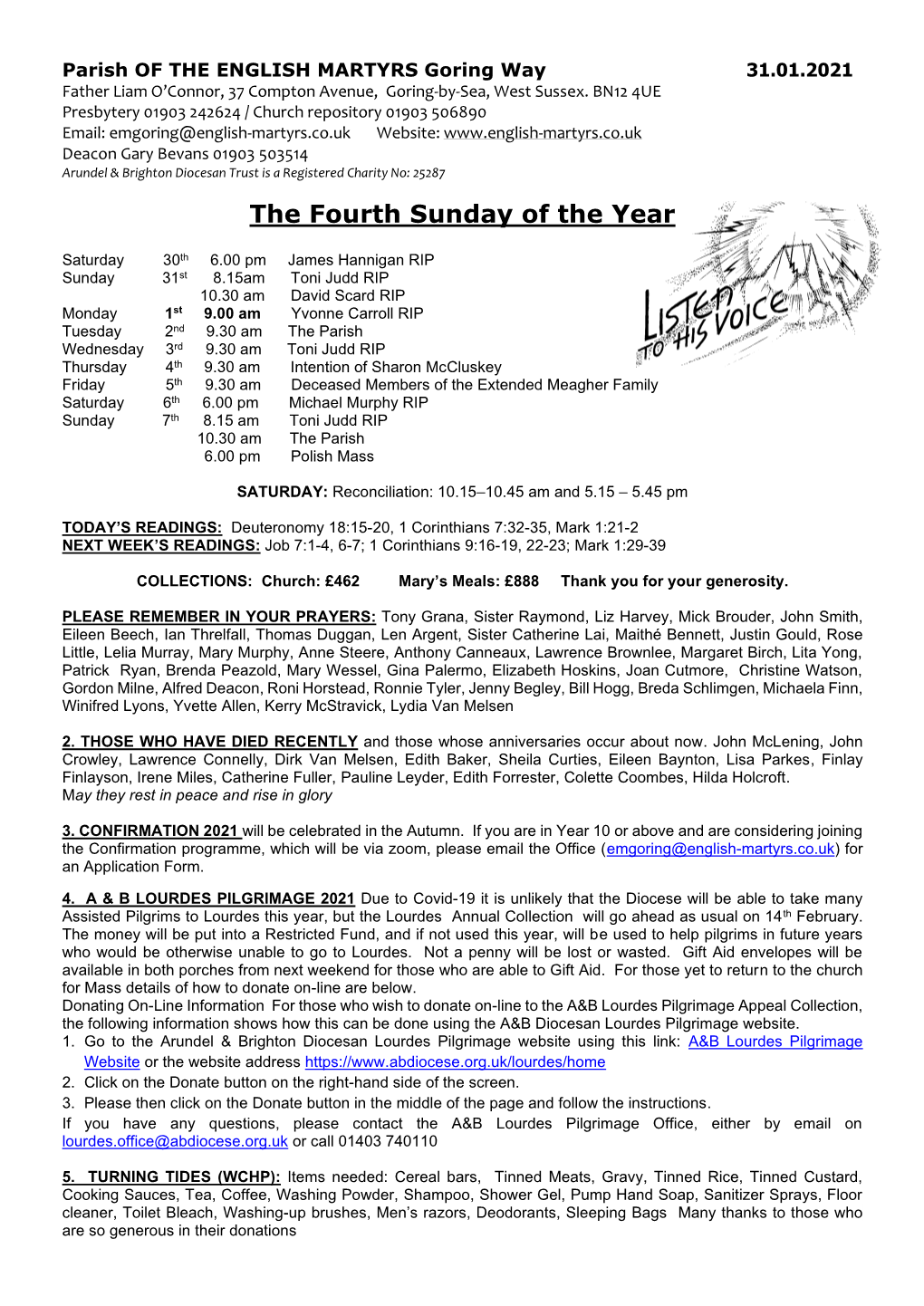 The Fourth Sunday of the Year