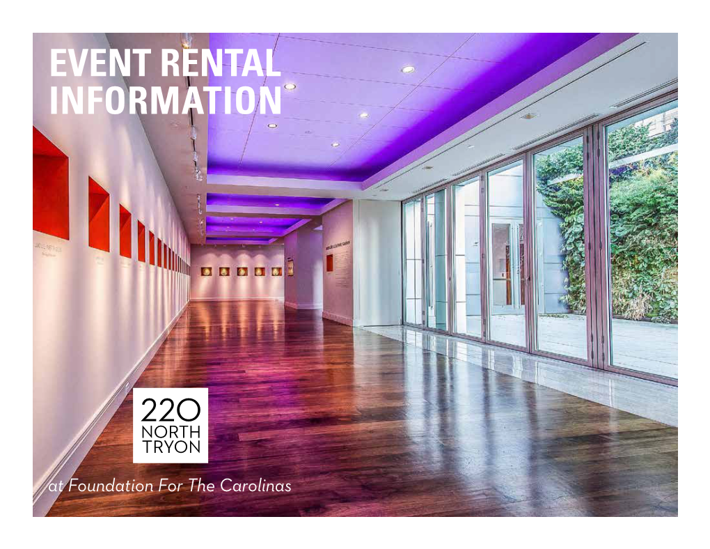 Event Rental Information