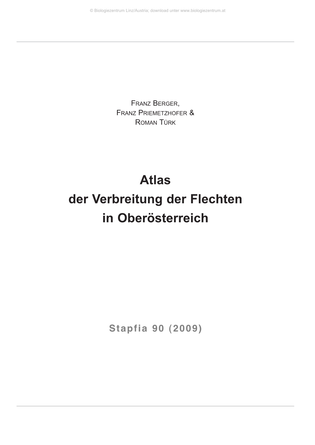 Atlas Der Verbreitung Der Flechten in Oberösterreich