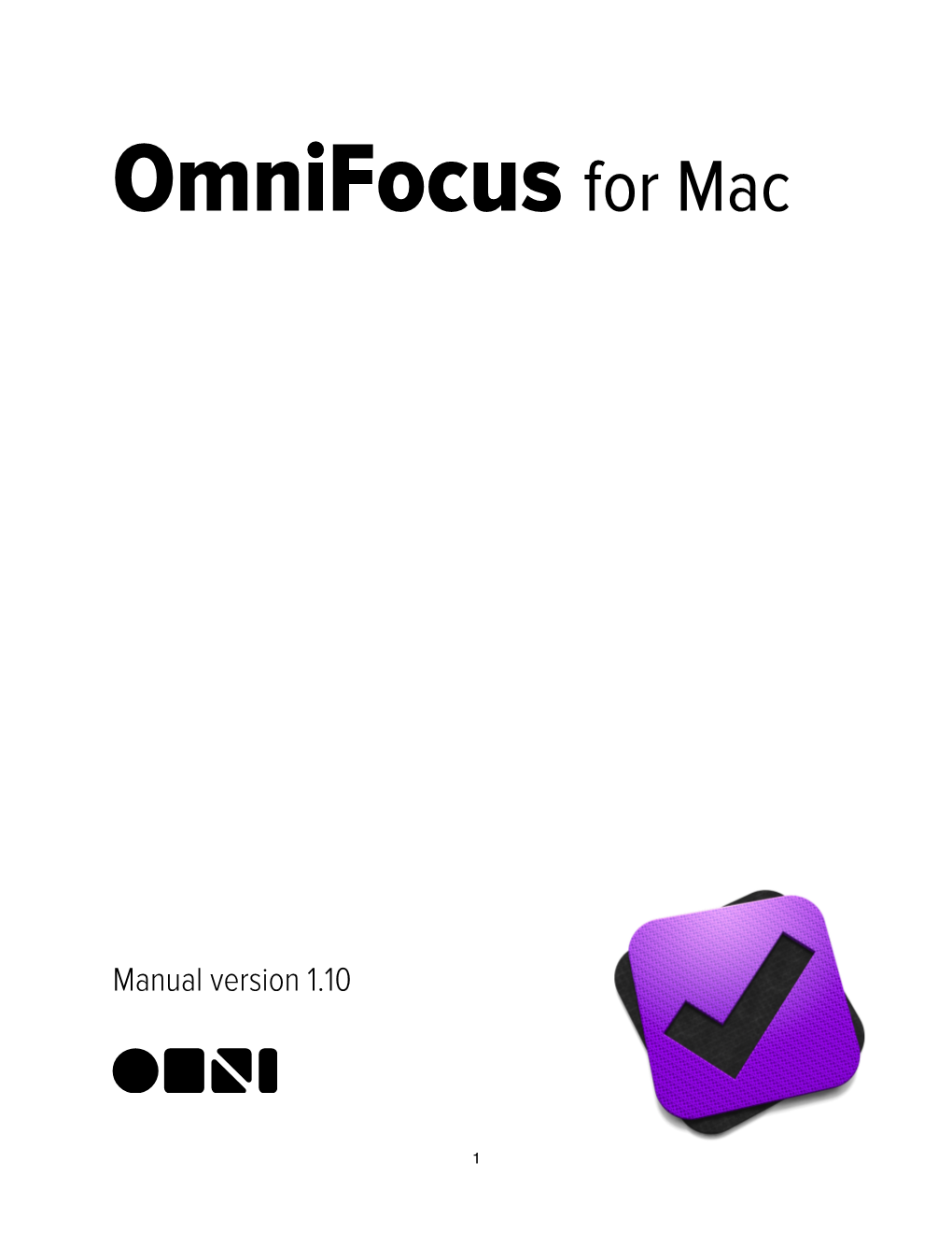 Omnifocus for Mac Manual