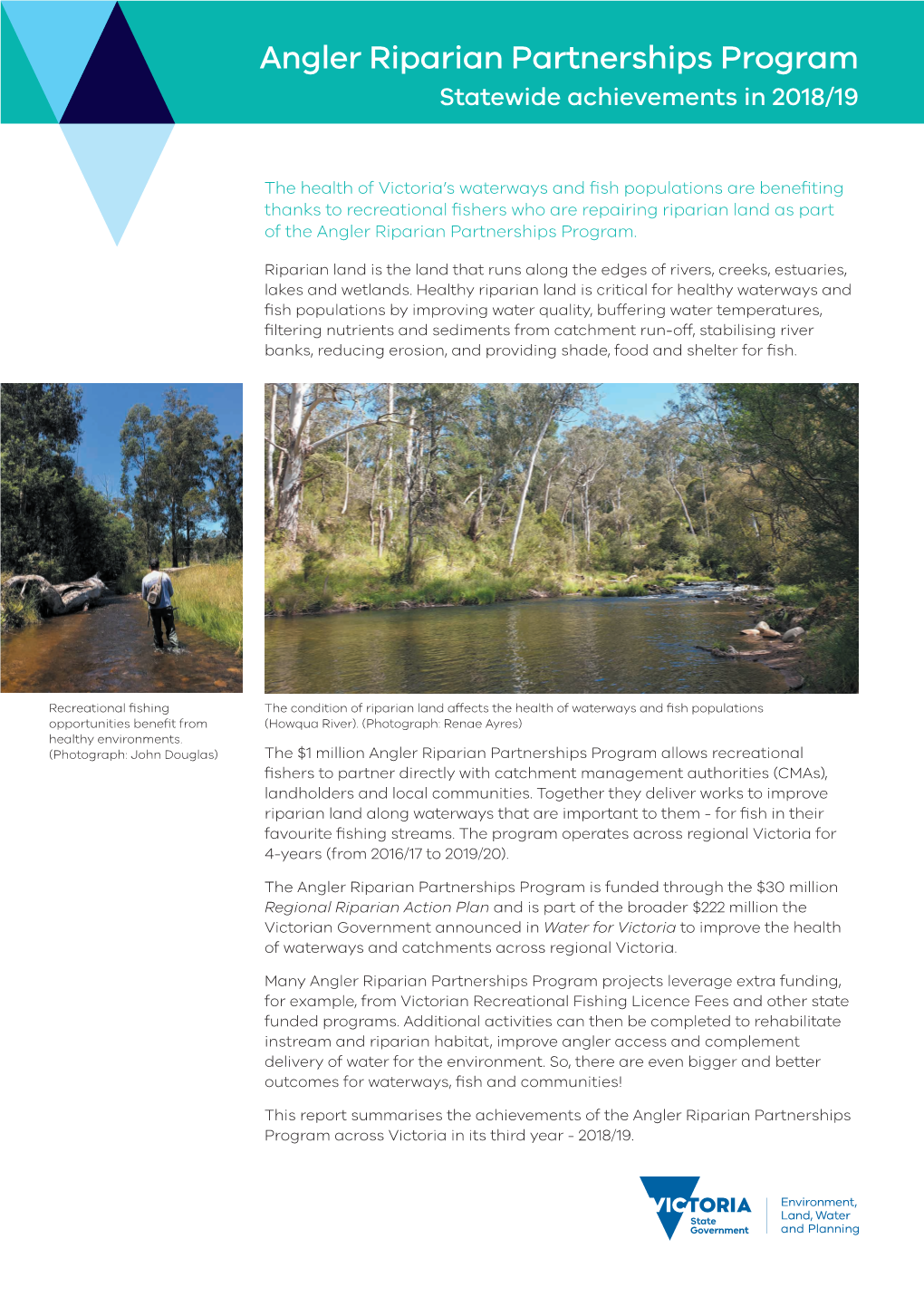 Angler Riparian Partnerships Program Statewide Achievements in 2018/19
