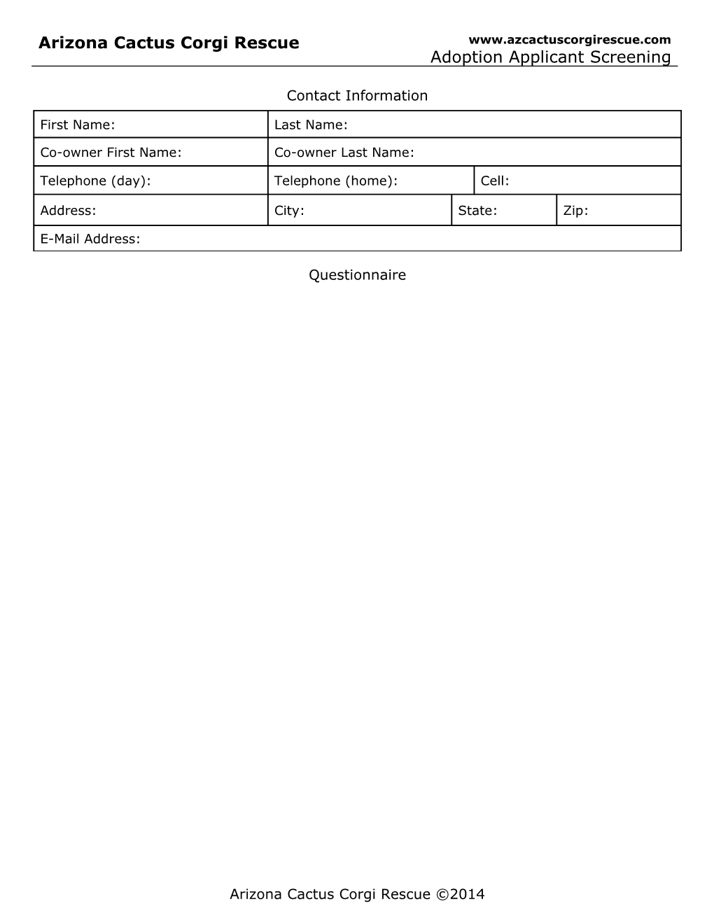 Owner and Patient Return Form